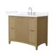 Option Natural Oak / White Quartz Top / Brushed Nickel