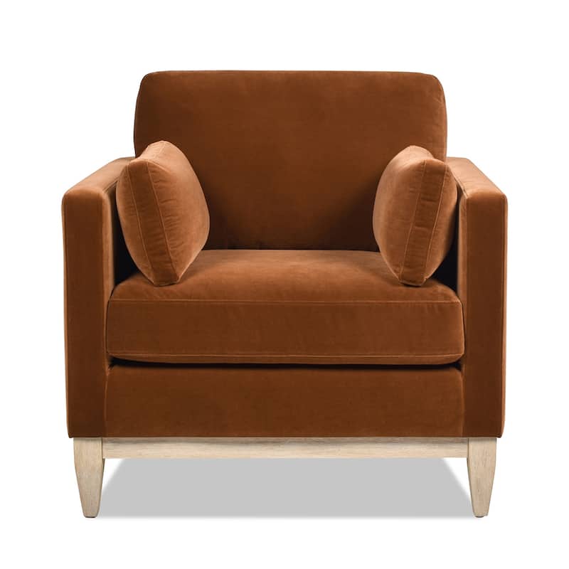 Knox 36" Modern Farmhouse Loose Pillow-Back Arm Chair