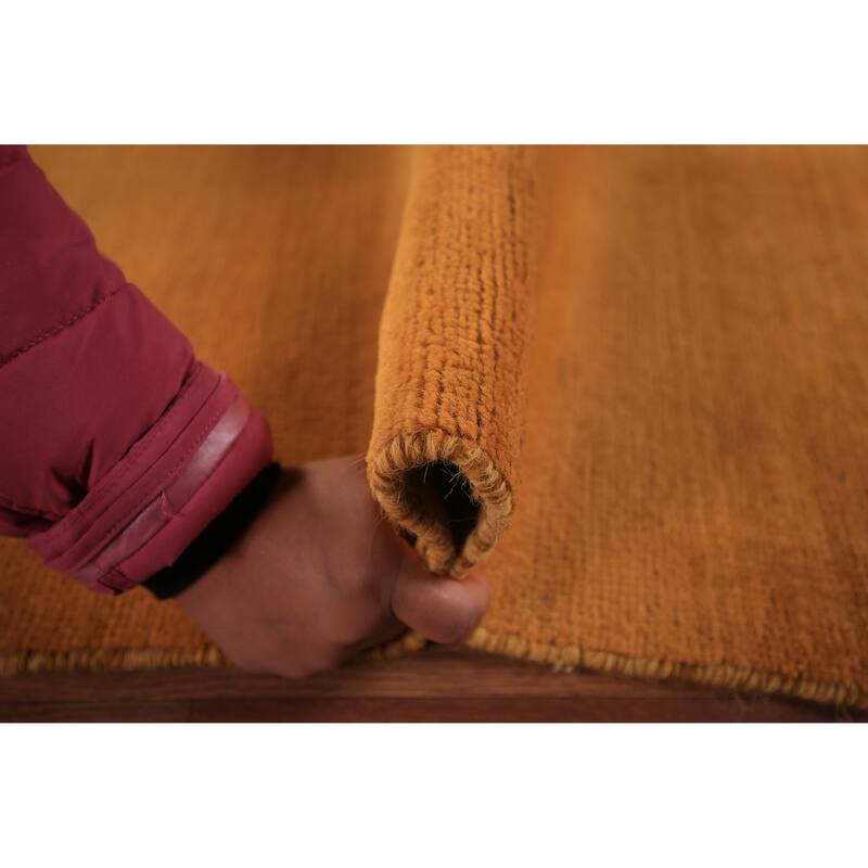 Modern Gabbeh Oriental Area Rug Hand-Knotted Wool Carpet - 5'5" x 7'5"