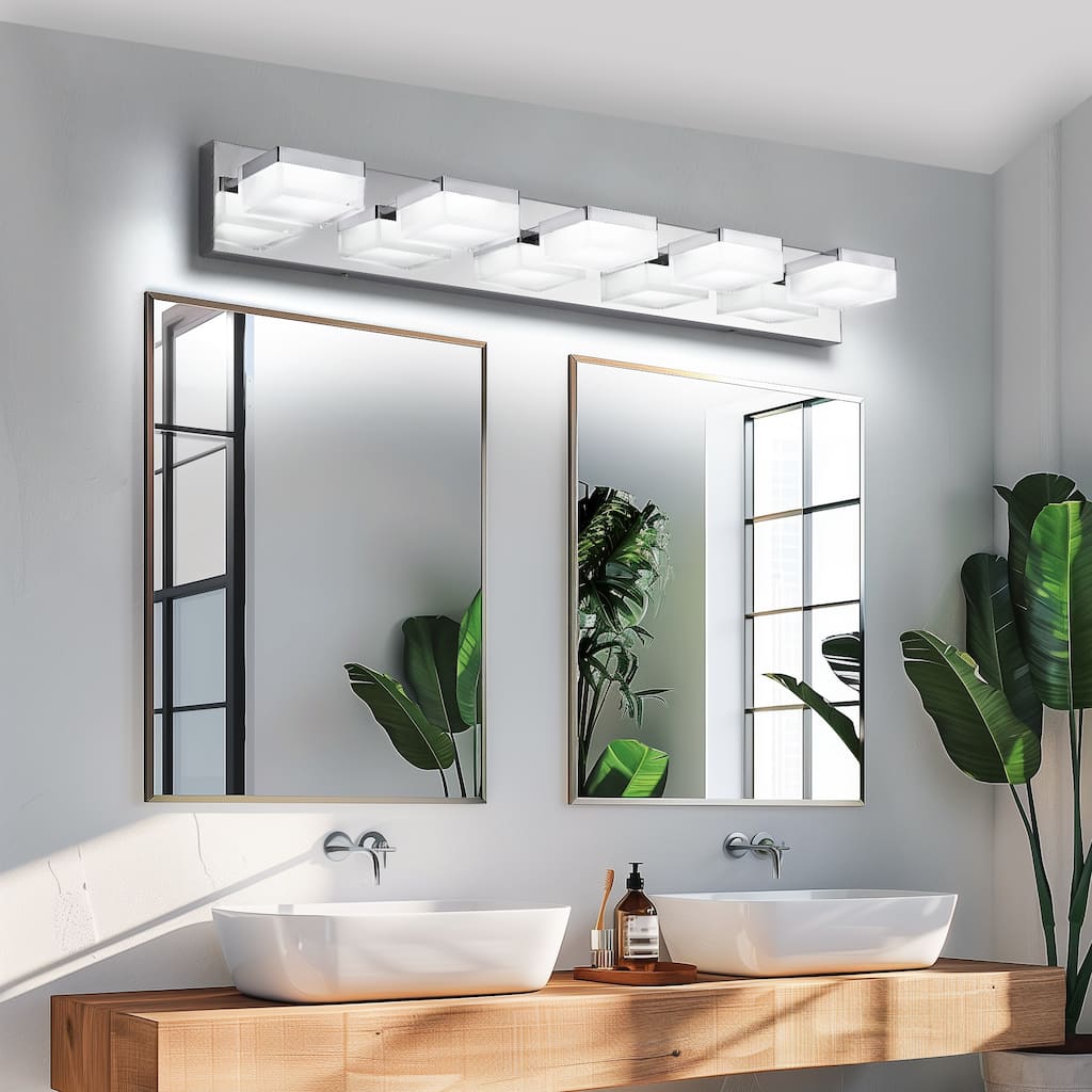 Modern LED Vanity Light, 5-Lights Wall Sconce for Bathroom and Mirror, Sleek Minimalist Design, Energy-Efficient