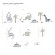 preview thumbnail 2 of 2, Lambs & Ivy Dino-Might Watercolor Dinosaur Theme Wall Decals/Stickers