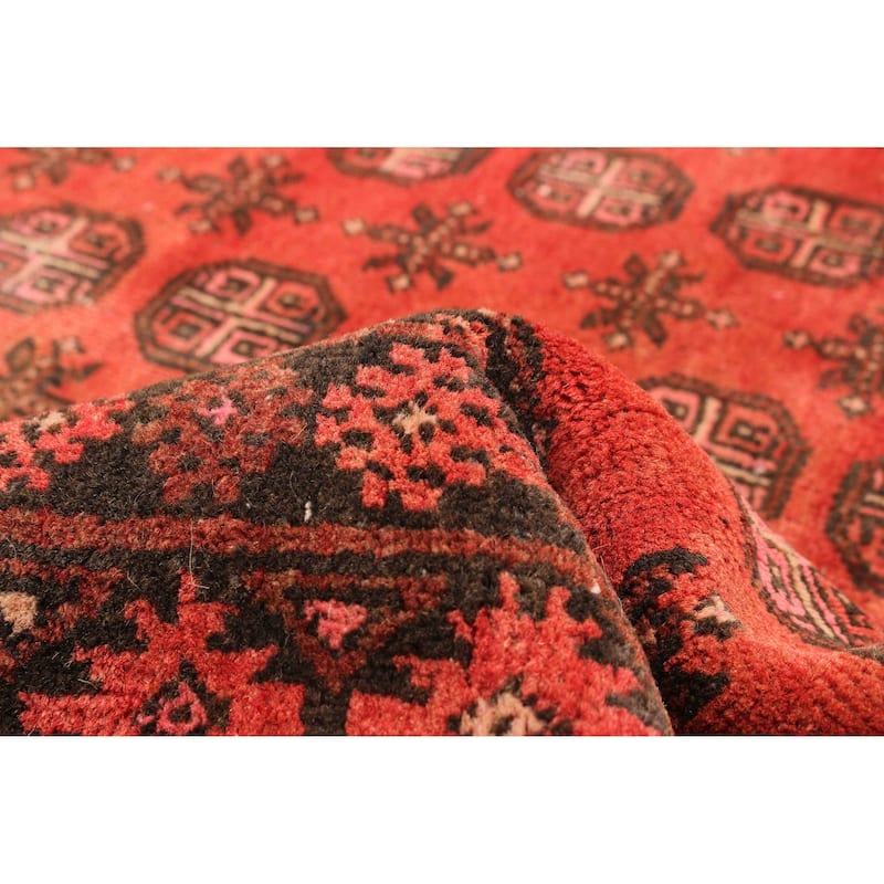 ECARPETGALLERY Hand-knotted Baluch Red Wool Rug - 3'5 x 4'11