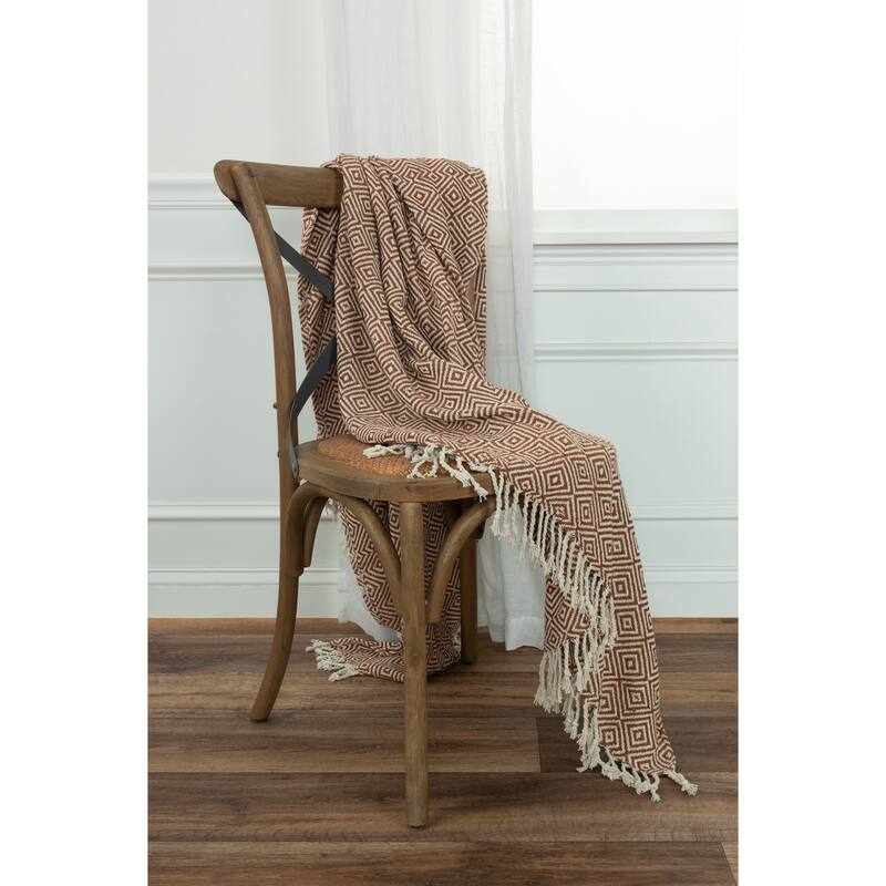 Rizzy Home Boho Geometric Throw Blanket