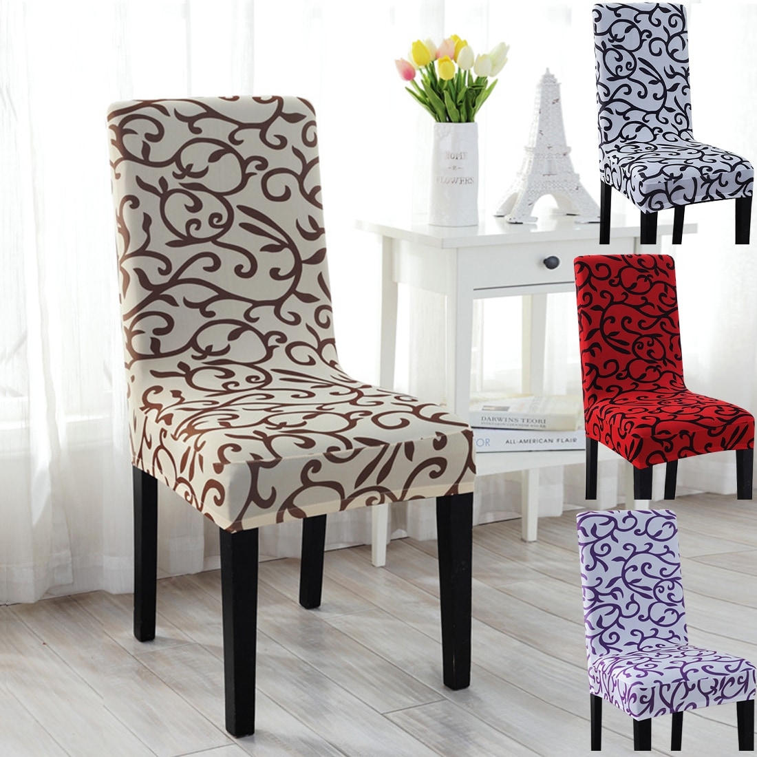 Shop 2pcs Elastic Short Decorative Slipcovers Chair Covers For