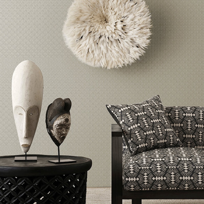 Galerie Wallcoverings Boutique Geometric Fan Non-woven Metallic Wallpaper Roll
