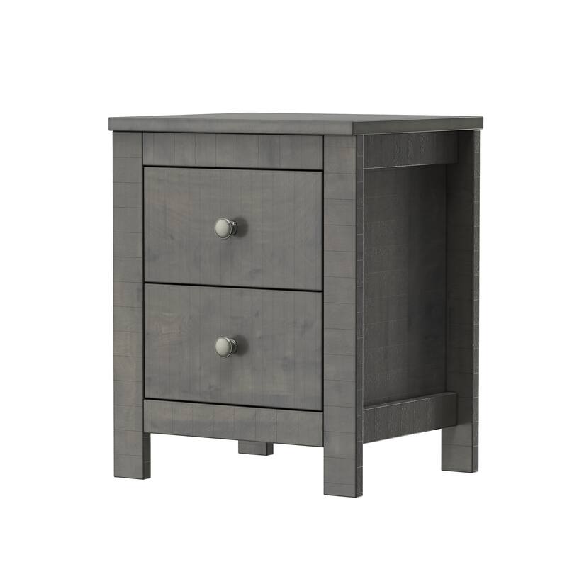 Farmhouse Wooden Nightstand Set of 2
