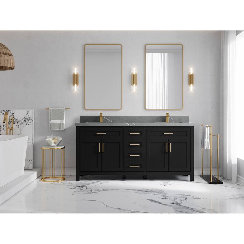 Willow Collections 72 in. W x 22 in. D Double Sink Bathroom Vanity with Countertop