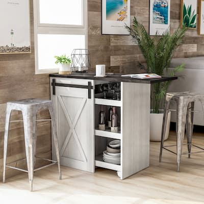 Furniture of America Aimmy Farmhouse White Extendable 3-drawer Buffet