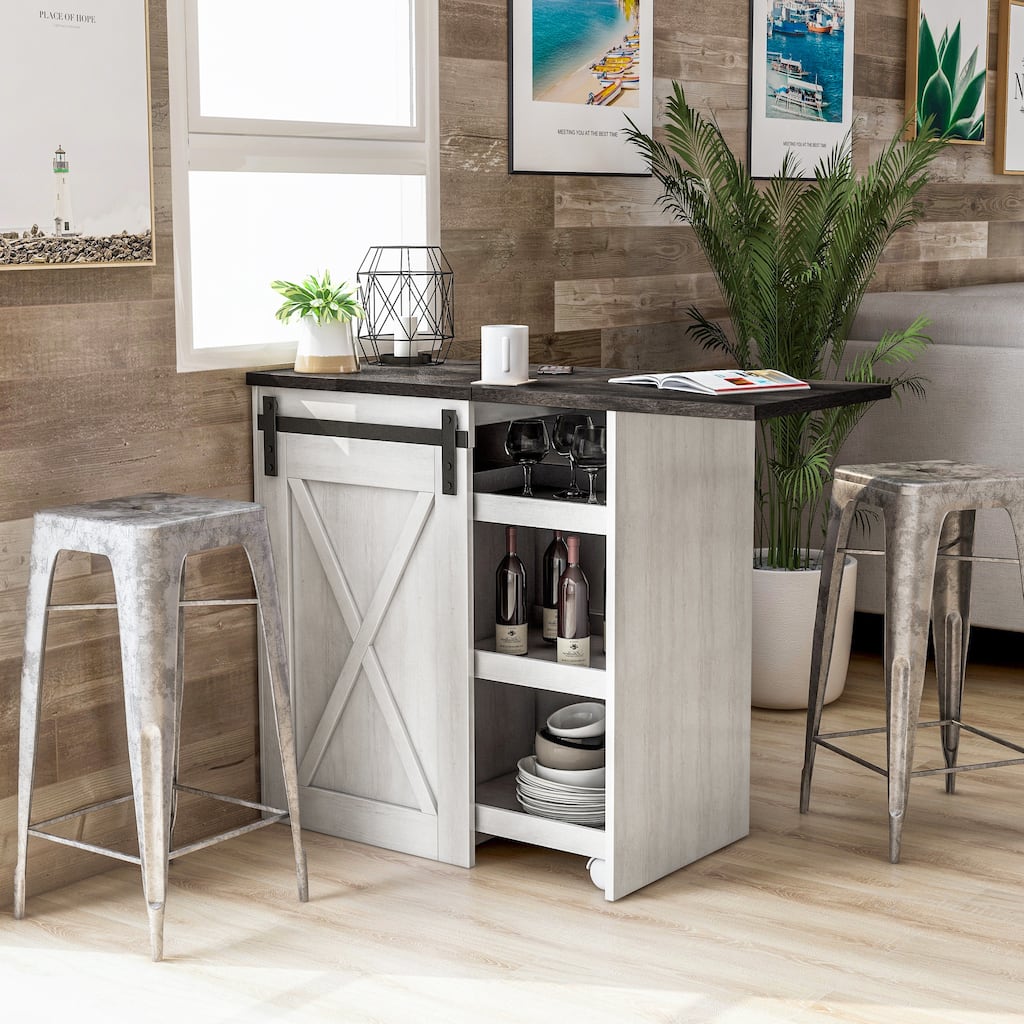 Furniture of America Aimmy Farmhouse White Extendable 3-drawer Buffet