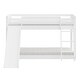 preview thumbnail 9 of 7, Heavy Duty Wood White Bunk Bed with Slide, Stairs, and Safety Guardrails