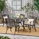 preview thumbnail 1 of 7, Hallandale Sarasota Aluminum Dining Set by Christopher Knight Home
