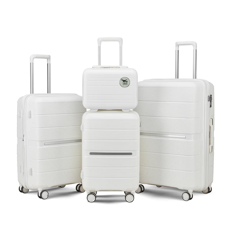 Luggage Sets 4 Piece(14/20/24/28) PP Lightweight & Durable Expandable Suitcase Set