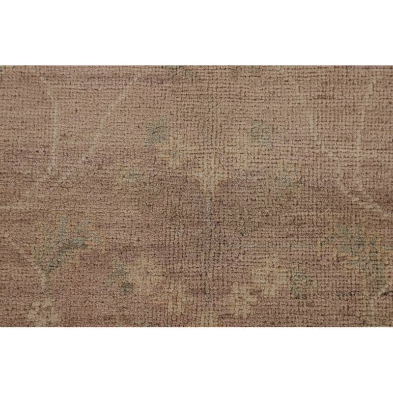 Earth Tone Oushak Oriental Area Rug Hand-Knotted Wool Carpet - 6'9" x 9'10"
