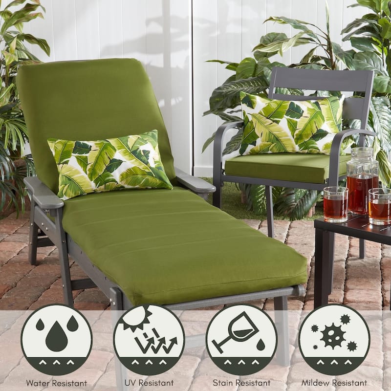 Greendale Home Fashions Outdoor Chaise Cushion (Cushion Only)