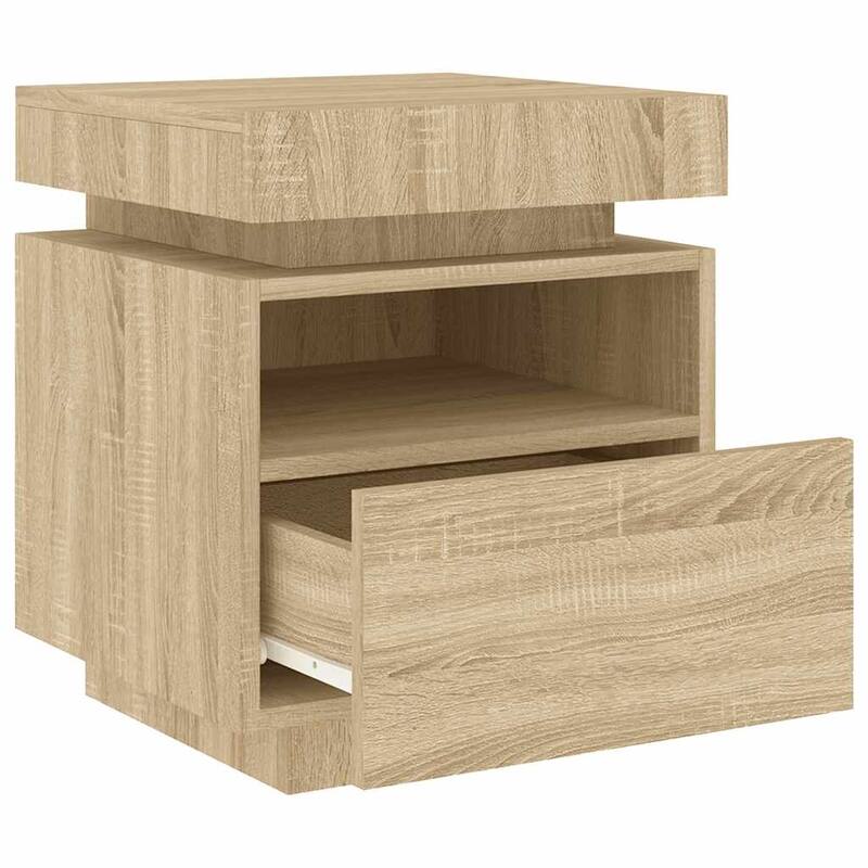 vidaXL Bedside Cabinet Engineered wood Compact Bedside Cabinet