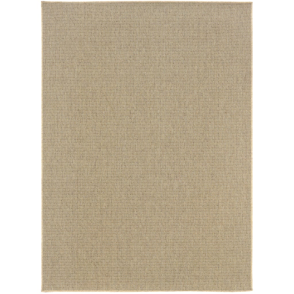Grasse Sand Solid Outdoor Casual Area Rug