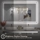 preview thumbnail 86 of 161, Large LED Bathroom mirror Tempered Glass Dimmable Anti-Fog Vanity Mirror
