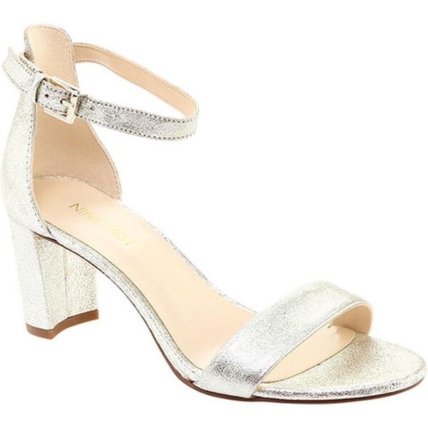 nine west pruce ankle strap sandal gold