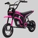preview thumbnail 3 of 1, Off-Road Electric Dirt Bike for Teens, 24V 350W Motor, 15 MPH Speed, Twist Grip Throttle, Music and Horn Pink