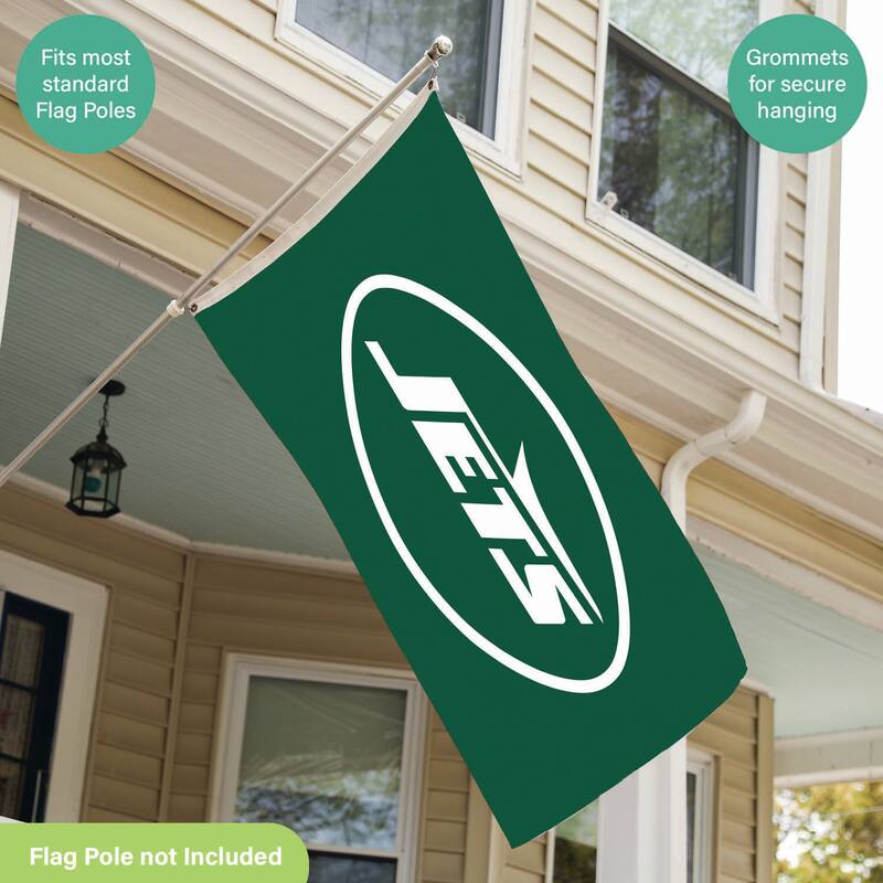 New York Jets Single Sided Flag w/ 2 Grommets, 3'x5'