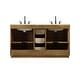 preview thumbnail 8 of 9, Elegant Lighting VF29060D Chase 60" Free Standing Double Basin Vanity