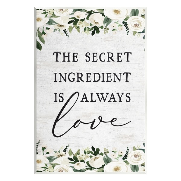 Stupell Secret Ingredient Love Wall Plaque Art Design by Lettered and