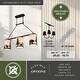 preview thumbnail 4 of 9, Acadia 3L Bronze Rustic Linear Chandelier Island Pendant Light Fixture Bear and Tree - 38-in W x 29.25-in H x 7.5-in D