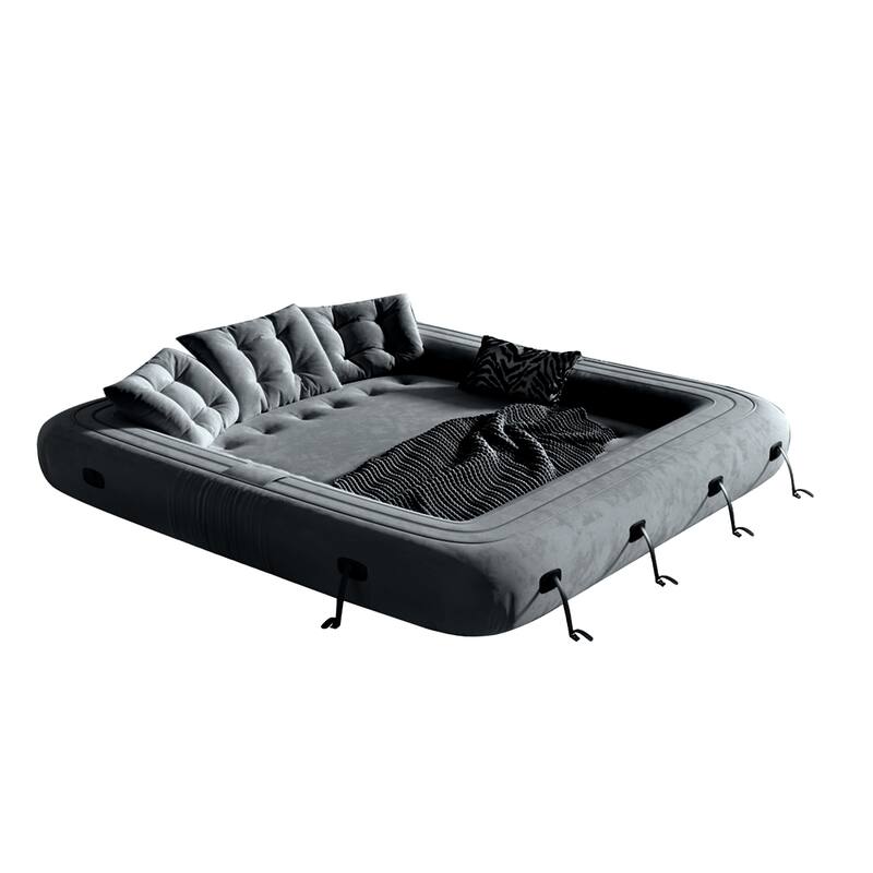 JASIWAY Modern Convertible Sleeper Sofa Chair Bed, White
