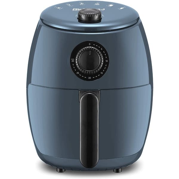 Elite Gourmet 2.1qt Hot Air Fryer with Adjustable Timer and Temperature for  Oil-free Cooking, Blue Grey - Bed Bath & Beyond - 31628862