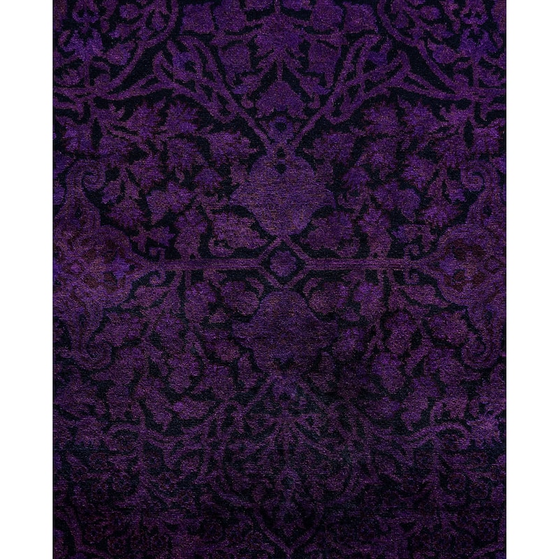Overdyed One-of-a-Kind Hand-Knotted Area Rug - Purple - 10' 0" x 16' 10"