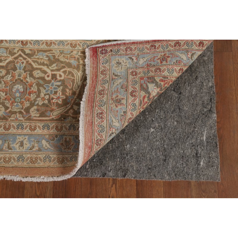 Traditional Large Kashan Persian Rug Hand-Knotted Wool Carpet - 9'7" x 14'4"