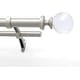 preview thumbnail 1 of 4, 1 Inch Adjustable Silver Double Curtain Rod for Windows & Doors Curtains with Acrylic Ball Finials &Brackets Set -By Deco Window