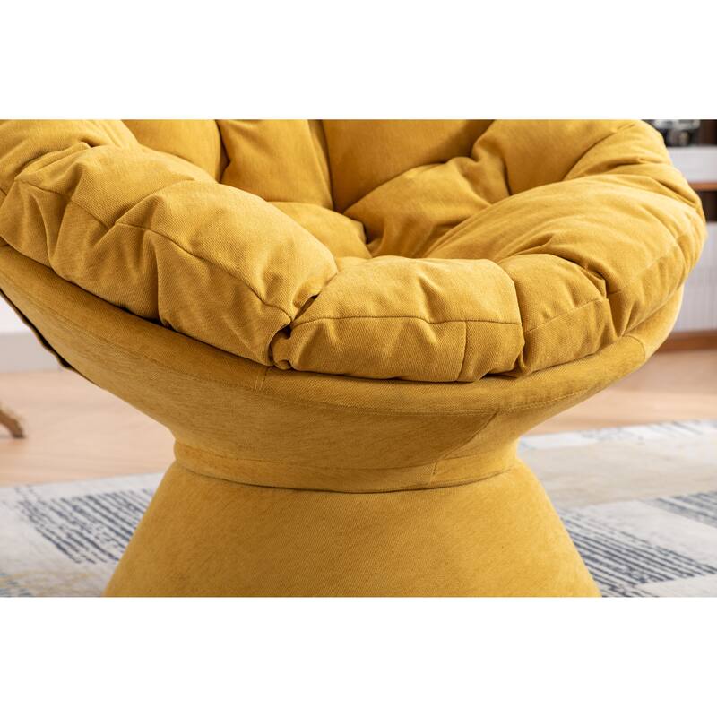 Oversized Swivel Accent Chair, 360-Degree Swivel Barrel Chair, Papasan Chair for Living Room and Bedroom Comfort