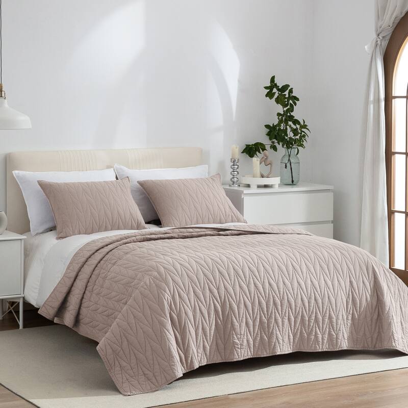 Cotton Reversible 3 Piece Quilt Set