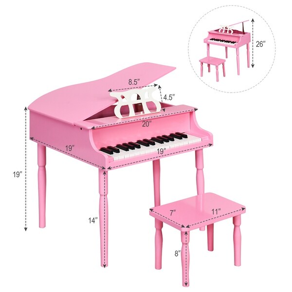 pink toddler piano