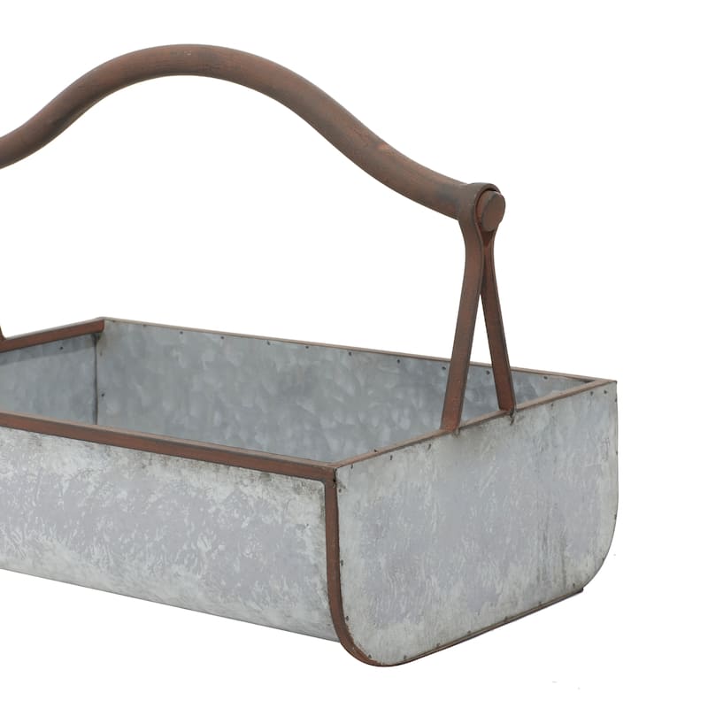 Grey Iron Farmhouse Planter (Set of 2) - 18 x 12 x 16