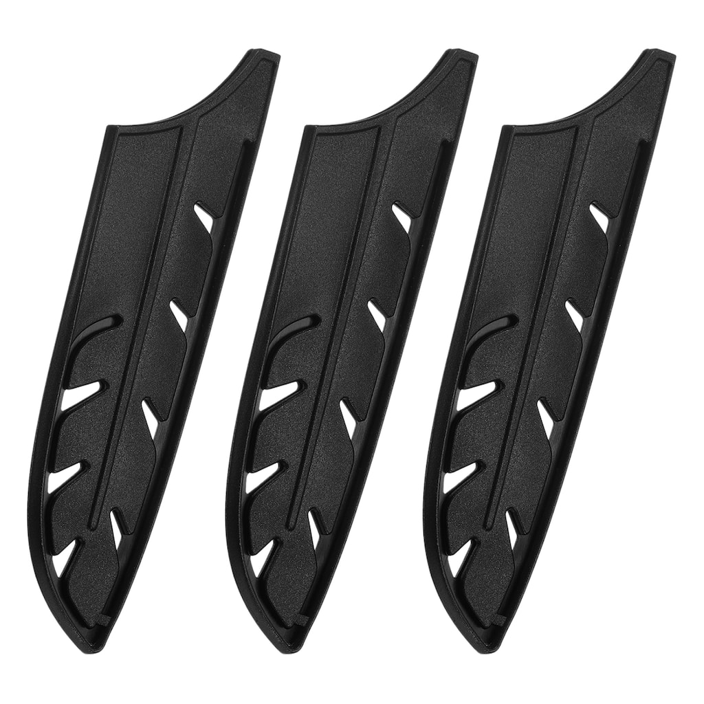 3Pcs Knife Cover Sleeves Knife Edge Guards Blade Protector for 5" Santoku Knife - Black