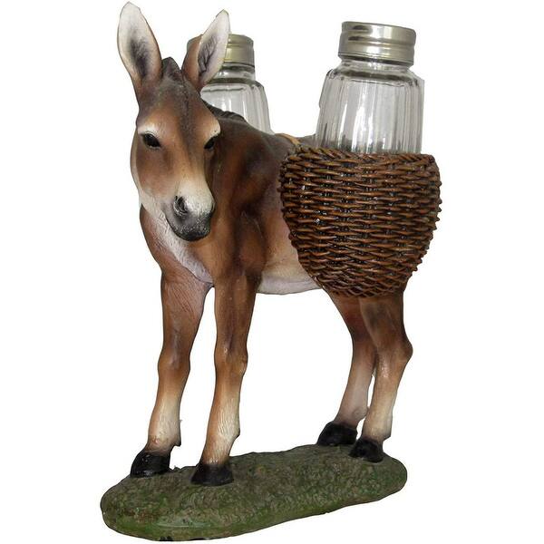 Donkey 3Piece Salt And Pepper Shaker Set, Brown, 7x7x5 Inches Bed