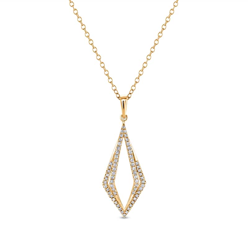 1/4 Cttw Natural Diamond 10KT Yellow Gold Pendant