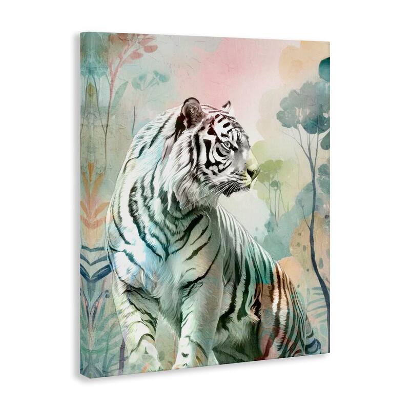 Stupell Soft Gazing Tiger Canvas Wall Art Design By Kim Allen