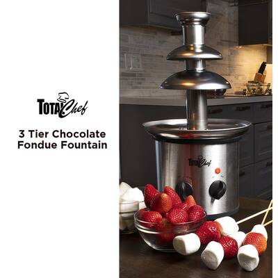 Total Chef TCCFS-02 Stainless Steel 3-Tier Chocolate Fountain