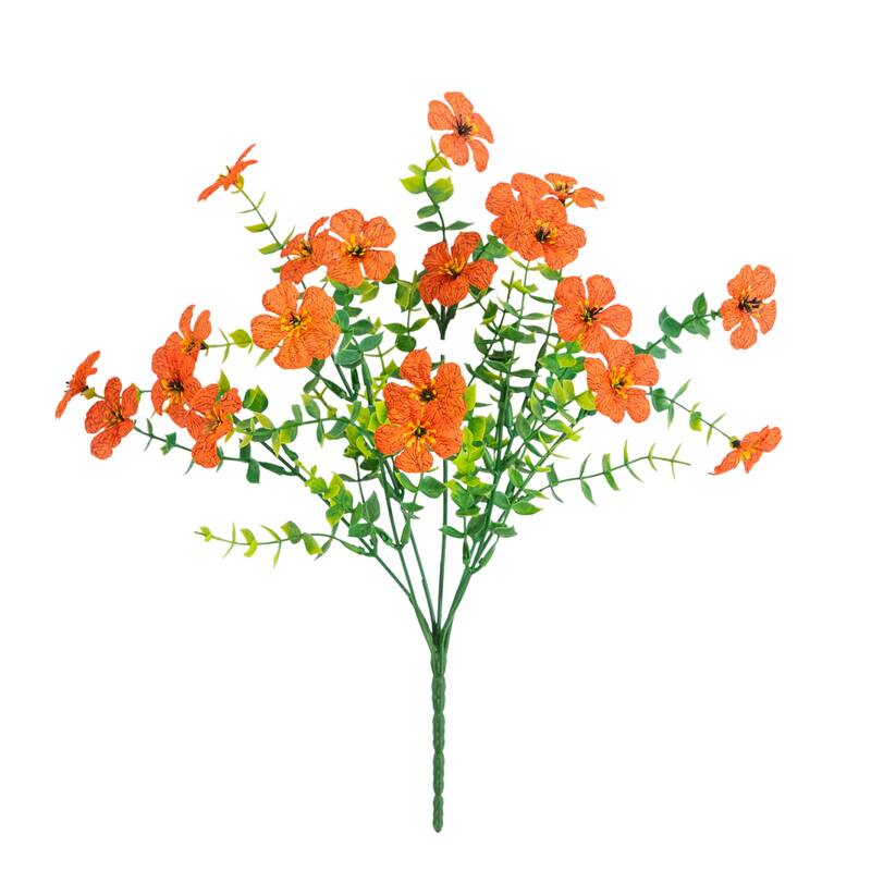 13-in UV Resistant Artificial Daisy Bush (Indoor/Outdoor) - Set of 12