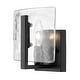 preview thumbnail 7 of 17, Aenon 6.875" Wide 1-Light Wall Sconce with Hammered Water Glass