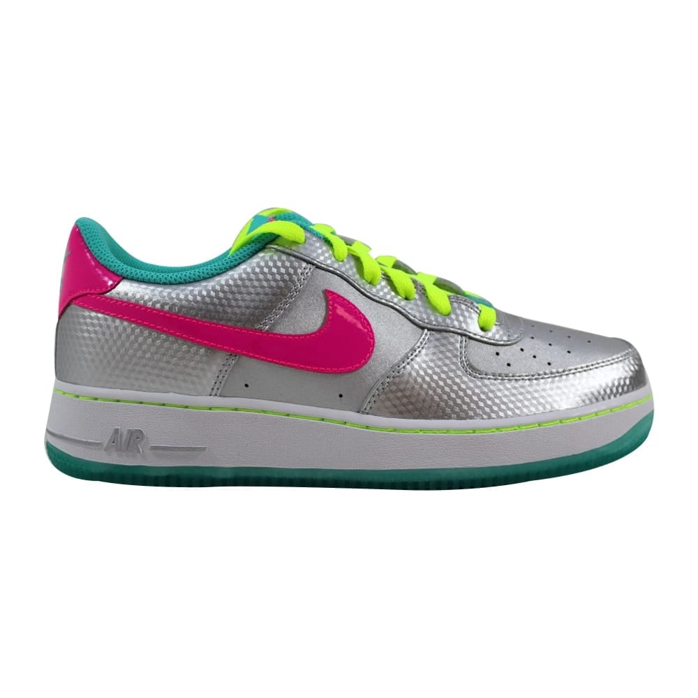 Nike Grade School Air Force 1 Metallic SilverHyper Pink Hyper Jade 314219 011 Nike Grade School Air Force 1 Metallic SilverHyper Pink Hyper Jade 314219 011