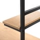 preview thumbnail 6 of 7, Contemporary, Elegant and Concise Twin Metal Loft Bed with Headboard and Footboard, Desk and Shelve,Black