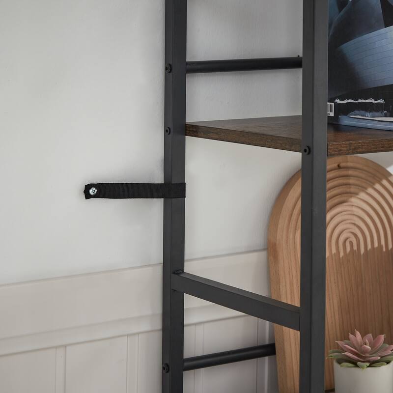 Bookshelf 5 Tier Etagere Bookcase, 70''H Tall Large Standing Bookcase