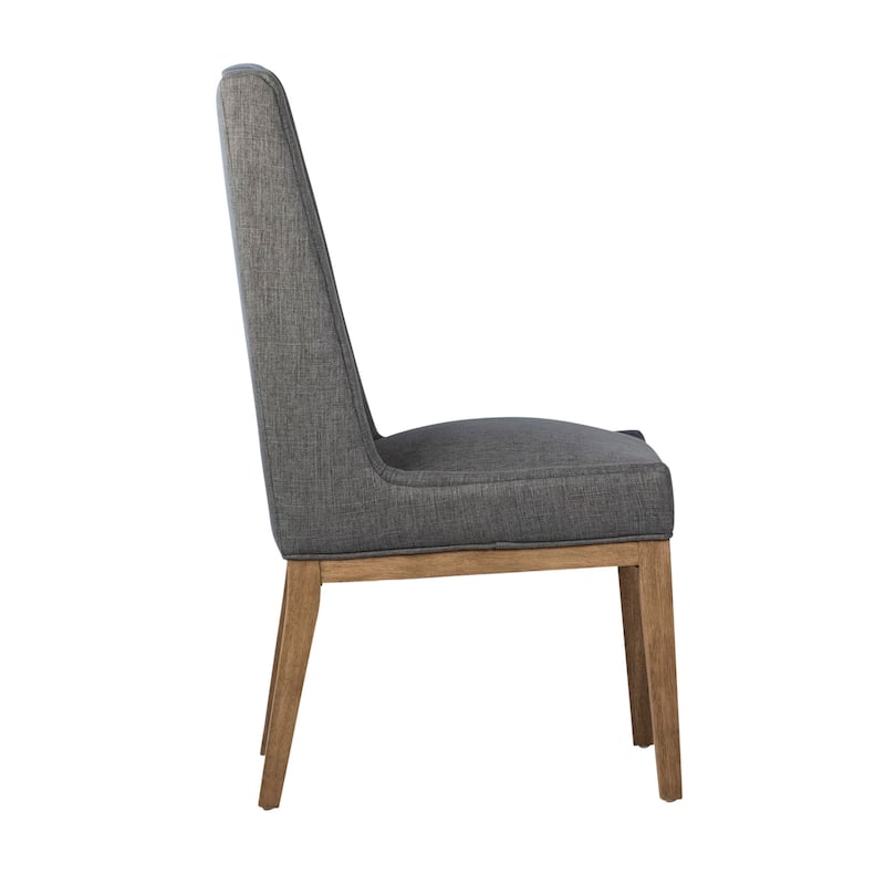 Oxford Cotton Blend Upholstered Dining Chair, Blue Grey