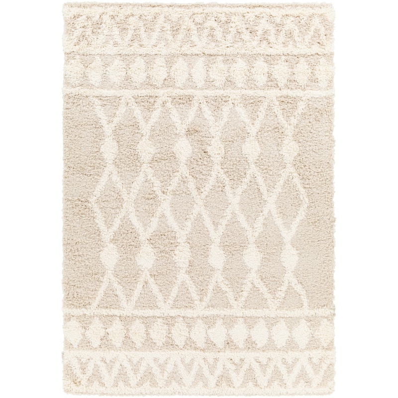 Livabliss Barbery Moroccan Border Plush Area Rug
