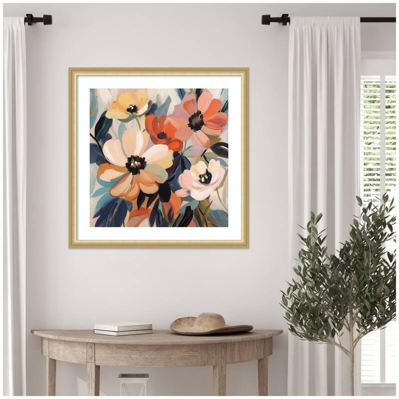 Kate and Laurel Framed Art Garden Bloom Abstract Bouquet III by The Creative Bunch Studio