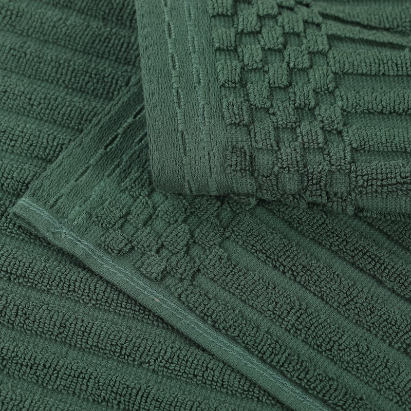 Superior Soho Ribbed Cotton Bath Towel Set of 2